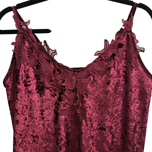 no brand Tops - Crushed velvet tank top M